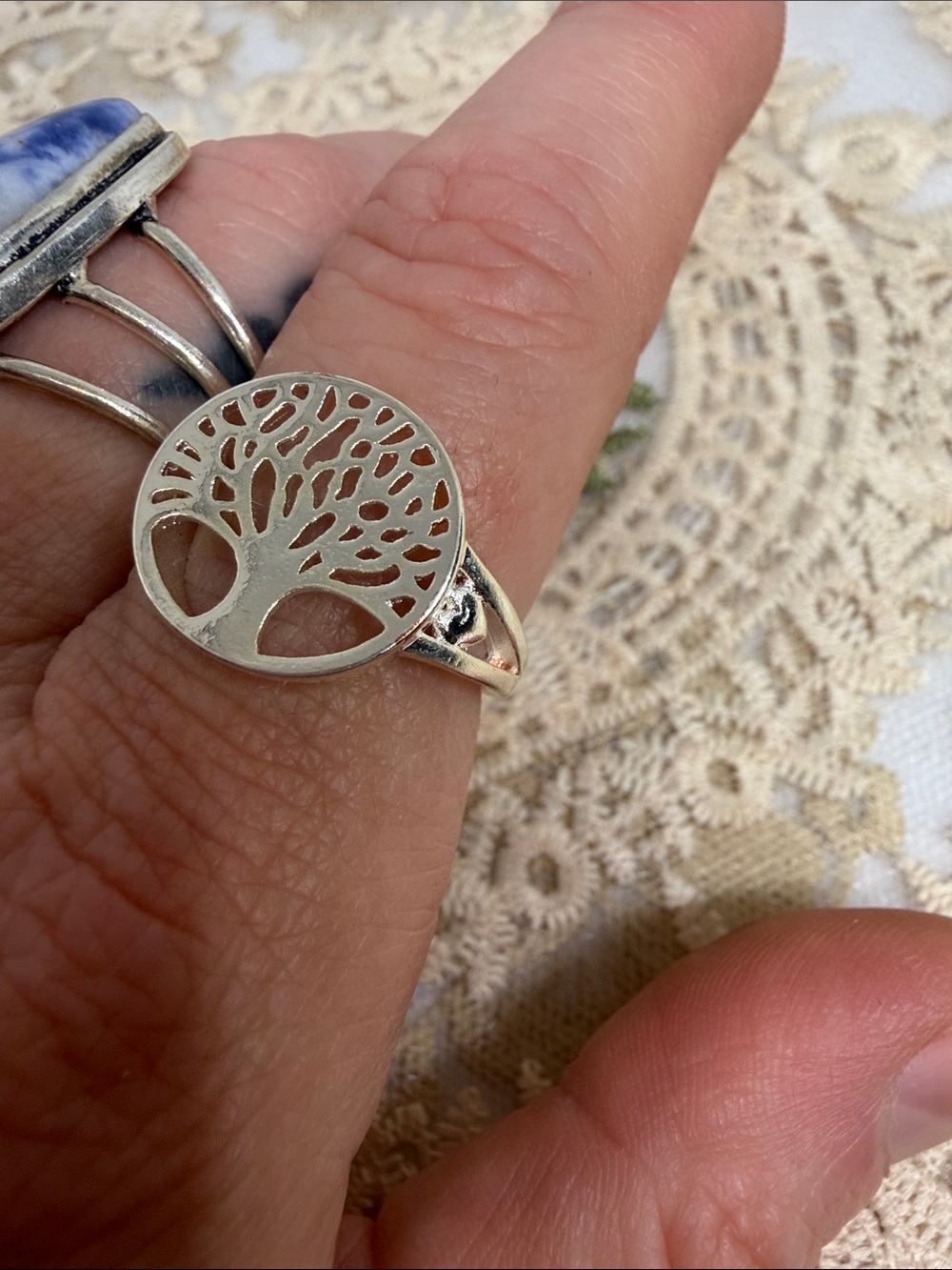 925 Sterling Silver Tree of Life Ring Size 7.5 Nature Symbol Spiritual Jewelry